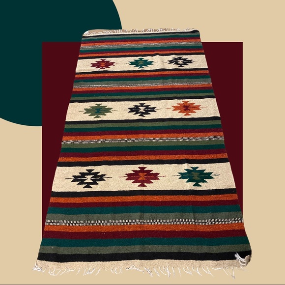 Vintage Aztec Mexican Blanket